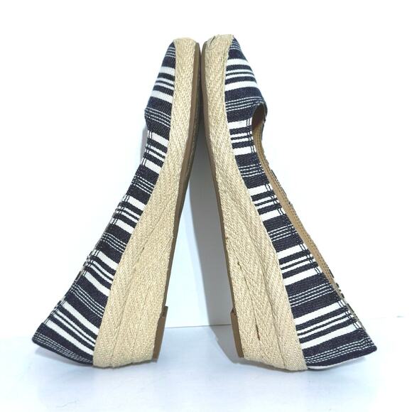 Lucky Brand Women’s Size 9 Tilly Indigo Stripe Espadrille Wedge Shoes - Picture 9 of 12
